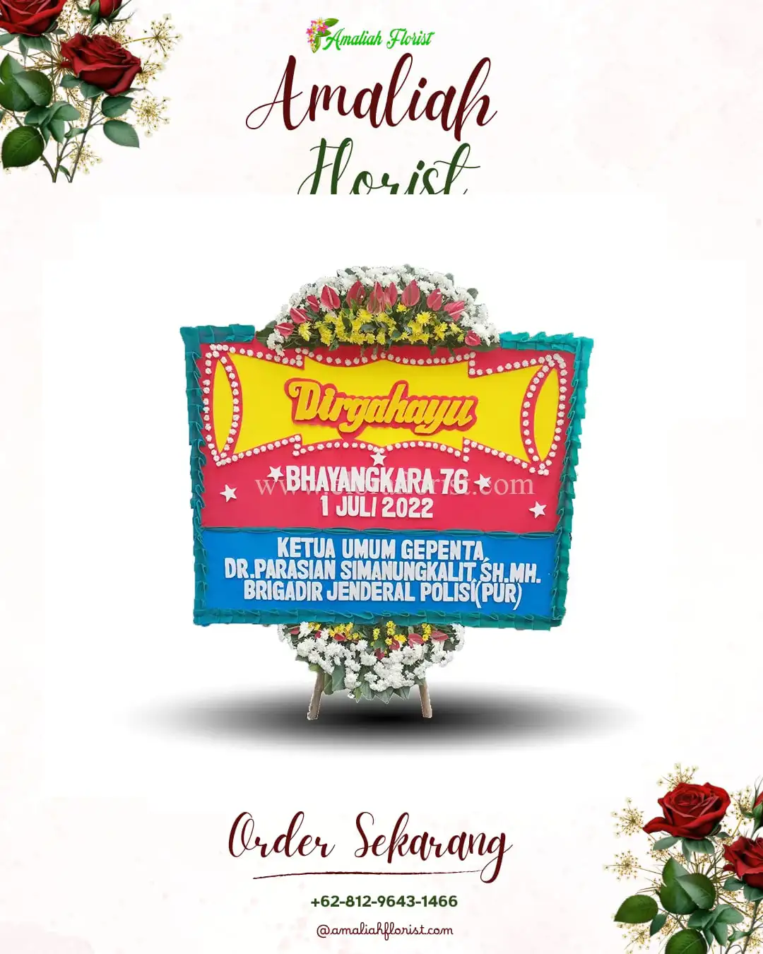 Papan Bunga HUT Ulang Tahun Kemiling Raya